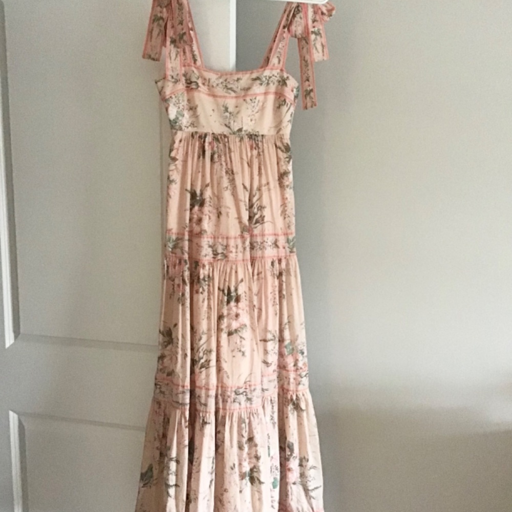 Zimmermann Moonshine shoulder tie sundress maxi dress - Picture 2 of 5